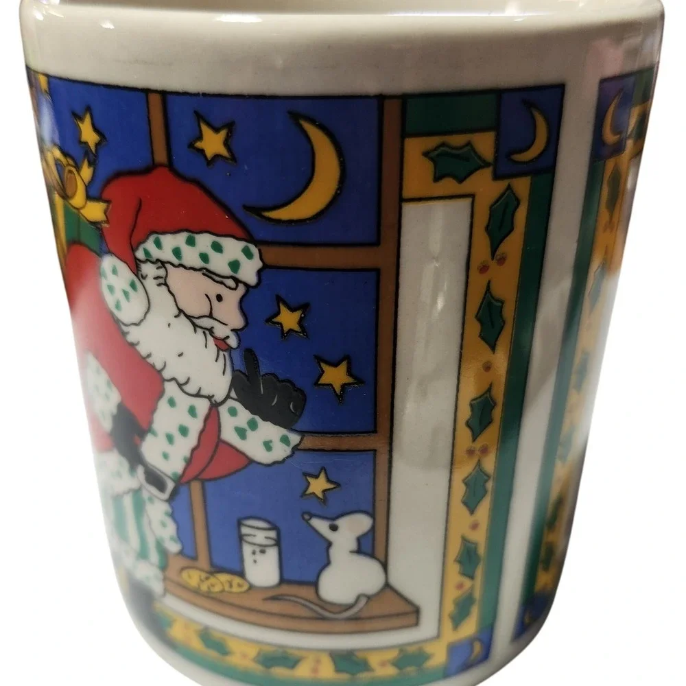 Vintage Gibson Santa Coffee Mug Sneaky Santa‎ Christmas Mug
